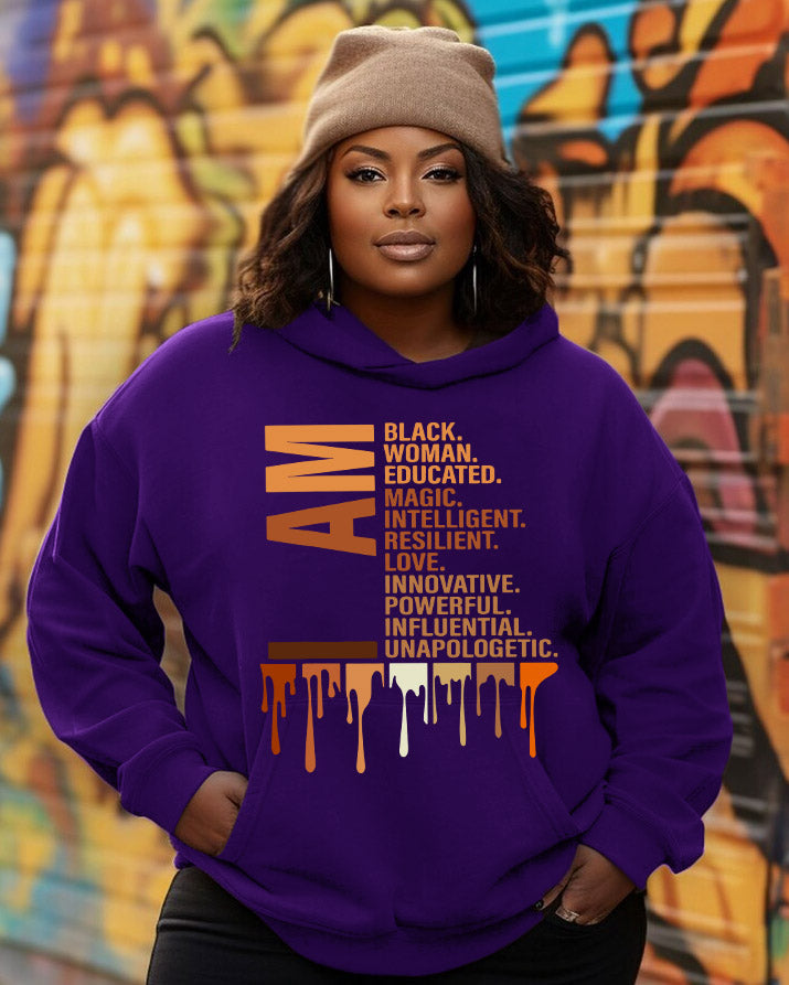 I Am Black Woman Educated Melanin Black History Hoodie