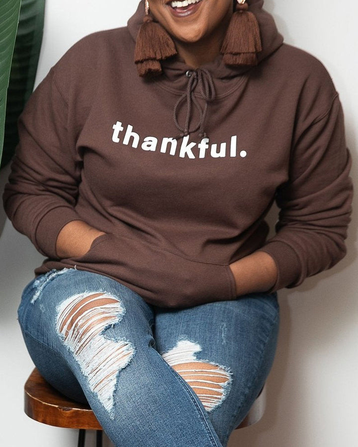 Thankful Leisure Long Sleeves Hoodie