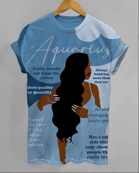 Aquarius Girly Season Unisex Short Sleeve Tshirt