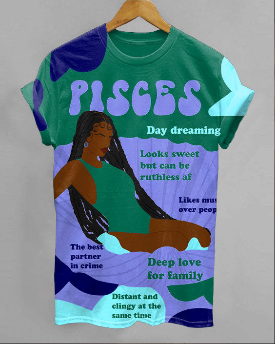 Pisces Girly Season Unisex Short Sleeve Tshirt