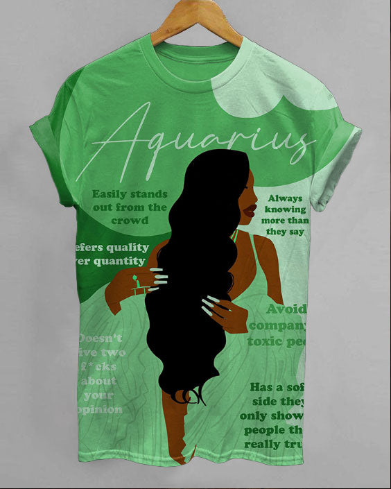 Aquarius Girly Season Unisex Short Sleeve Tshirt