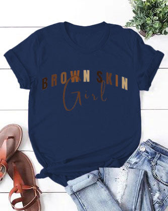 Brown Skin Girl Short Sleeve T-shirt