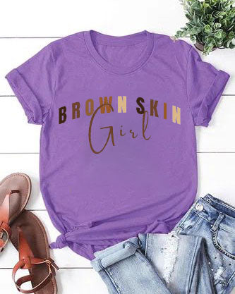 Brown Skin Girl Short Sleeve T-shirt