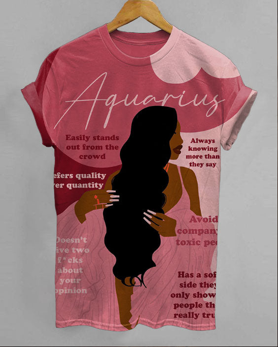 Aquarius Girly Season Unisex Short Sleeve Tshirt