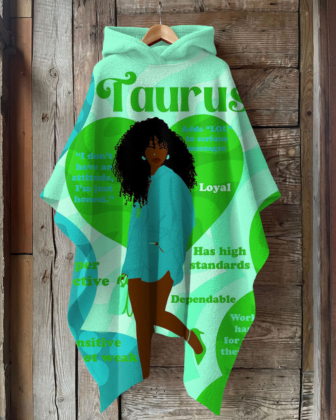 Taurus Girly Season Hooded Warm Shawl Cape