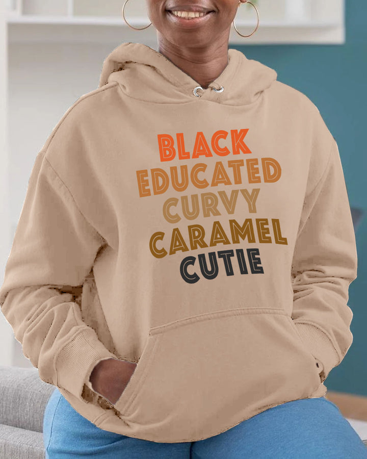 Black Educated Curvy Caramel Cutie Hoodie