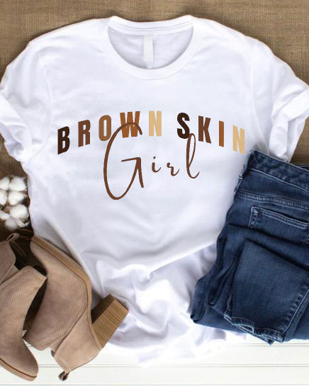 Brown Skin Girl Short Sleeve T-shirt