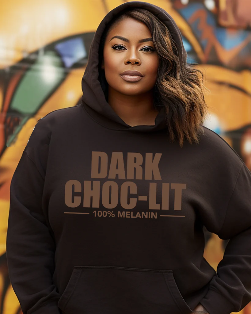 Dark Choclit 100% Melanin Long Sleeves Hoodie