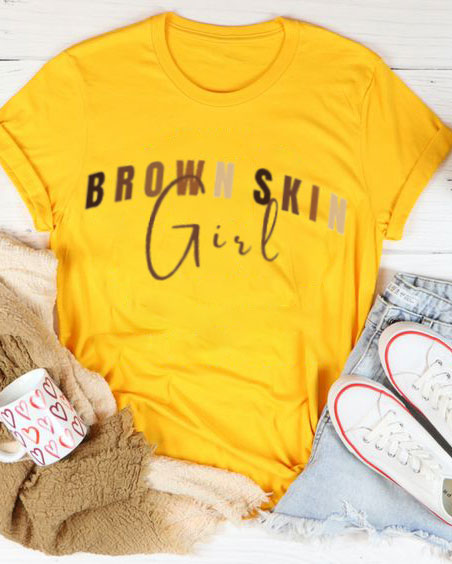 Brown Skin Girl Short Sleeve T-shirt