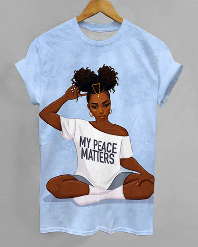 My Peace My Matters Brown Girl Short Sleeve Tshirt