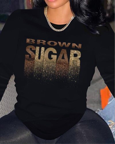 Brown Suger Long Sleeve T-shirt