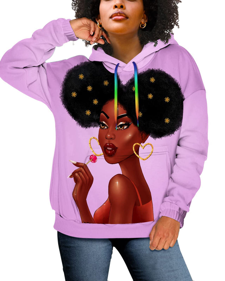 Lollipop Black Girl Hoodie