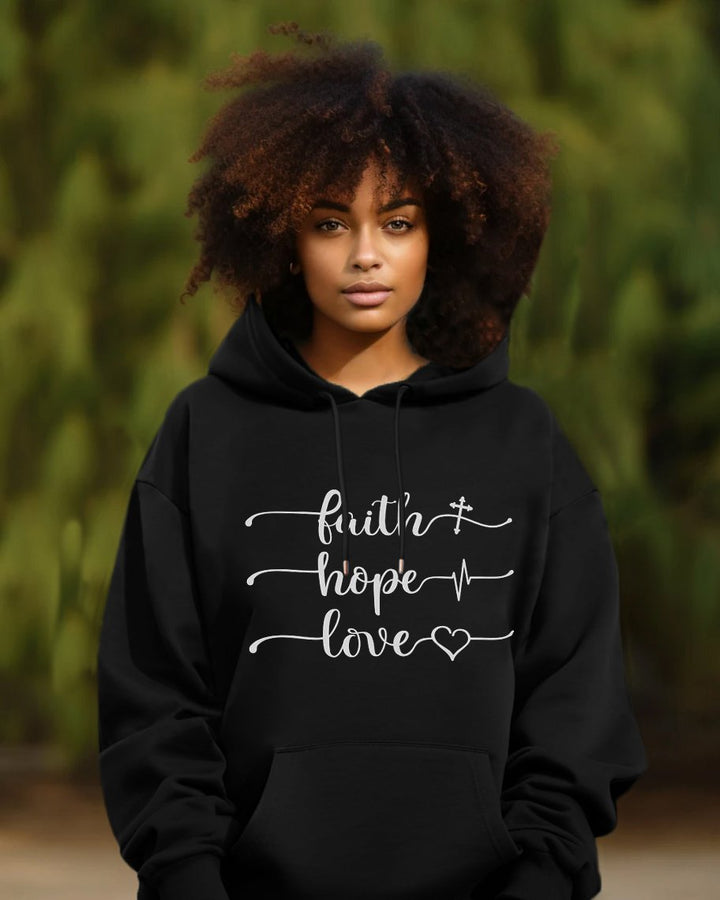 Faith Hope Love Long Sleeve Hoodie