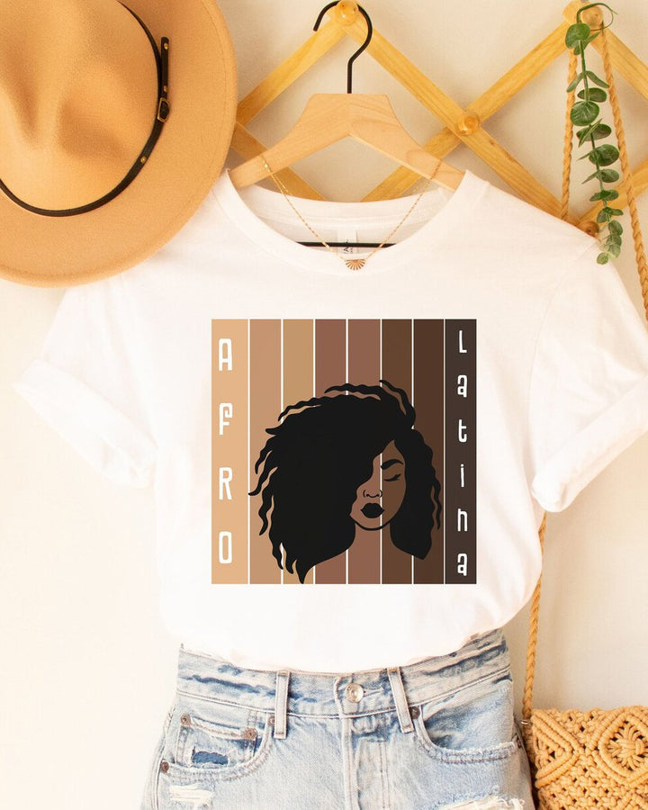 Afro Latina Black Woman Short Sleeve T-shirt