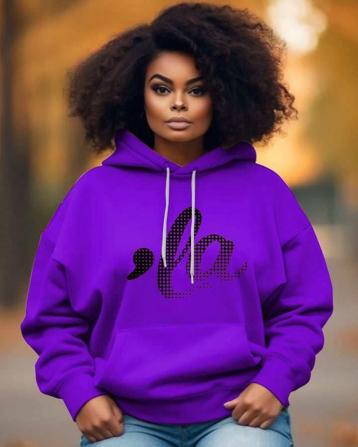 Vote for Women Letter Print Unisex Long-sleeved Hoodie