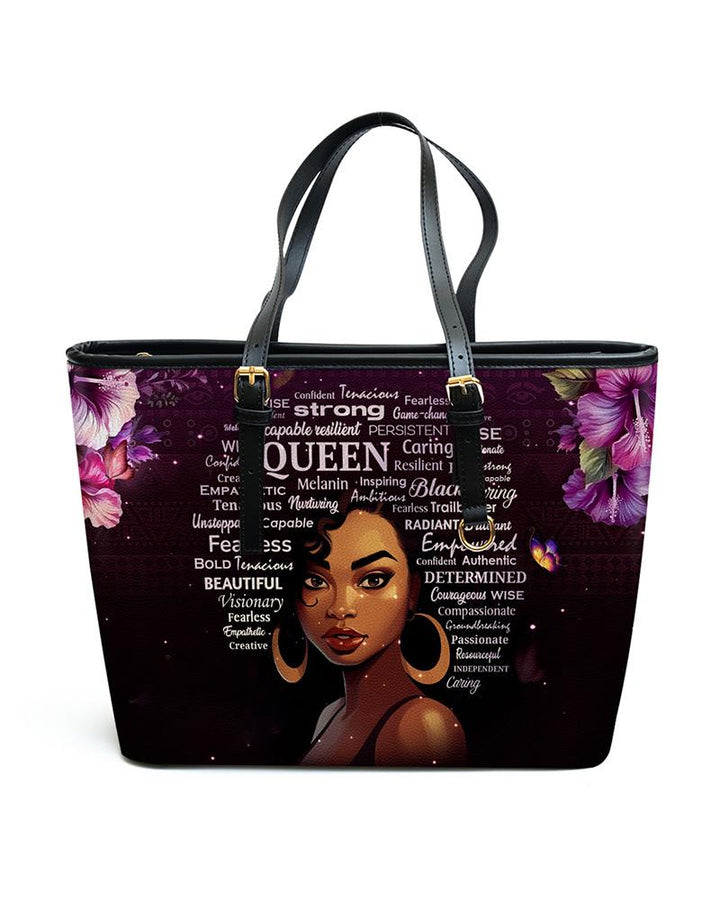 Black Queen - Personalized Leather Totebag