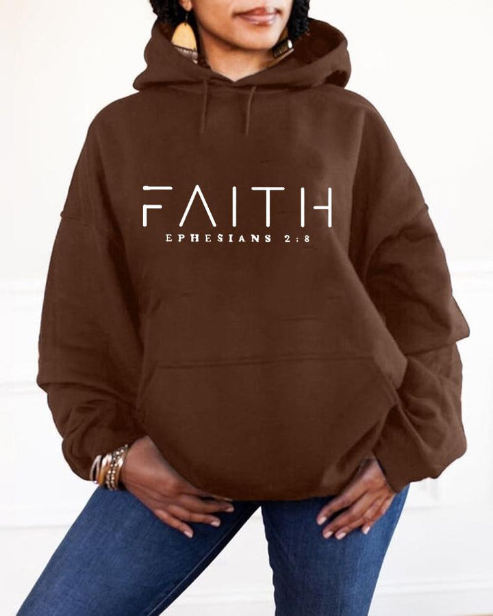 Women's Faith Pocket Long Sleeve Hoodie