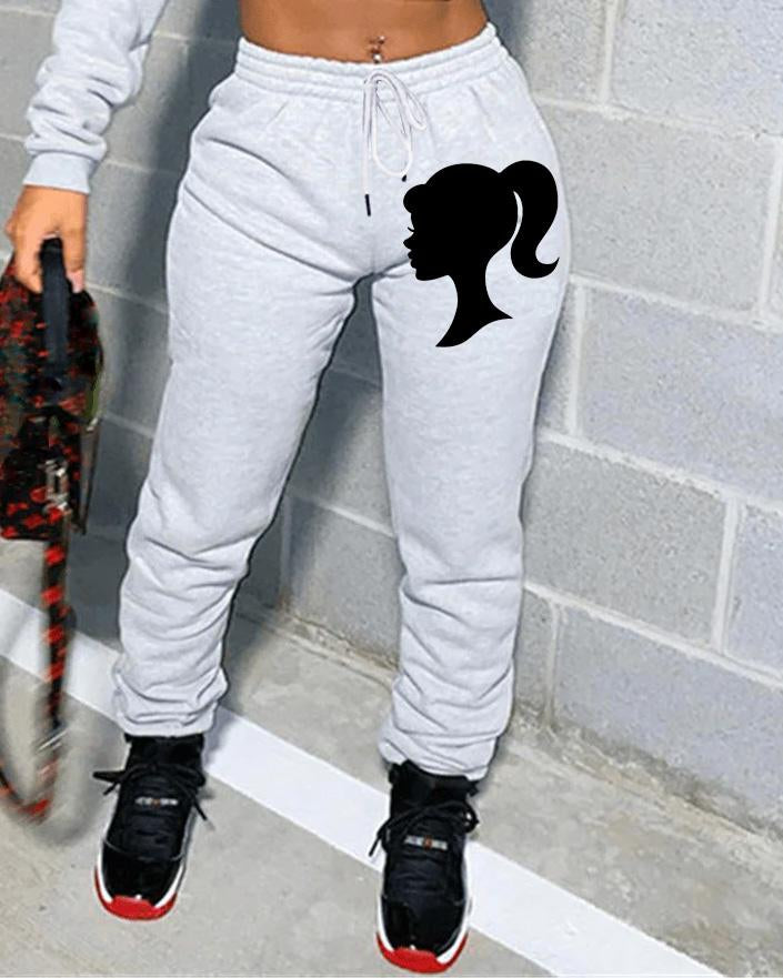 Girl Printed DrawstringTrack Sweatpants