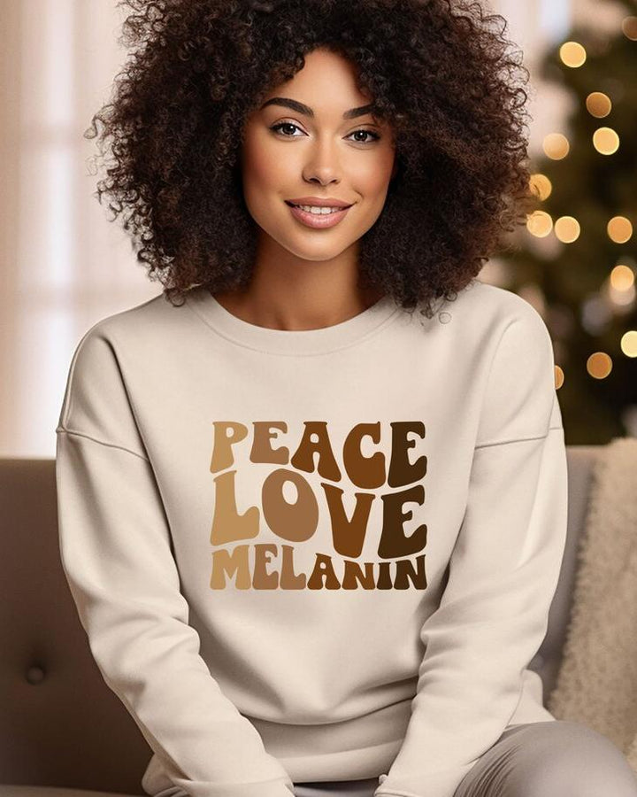 Peace Love Melanin Long Sleeve Sweatshirt