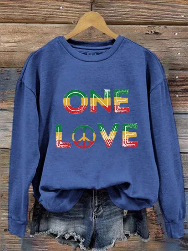 Black One Love Long Sleeve Sweatshirt