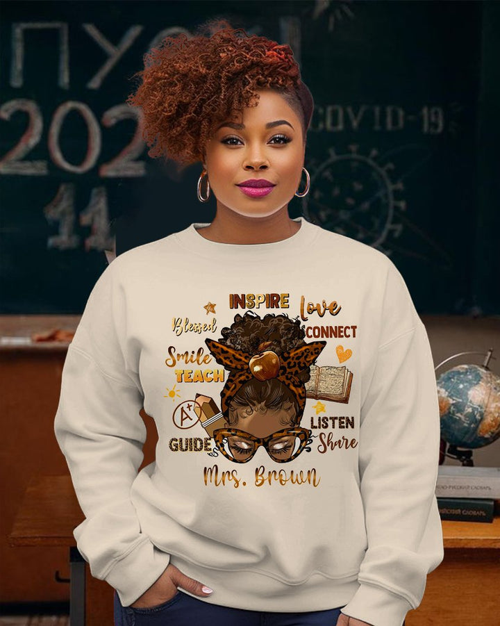 Melanin Teacher Crewneck Sweatshirt