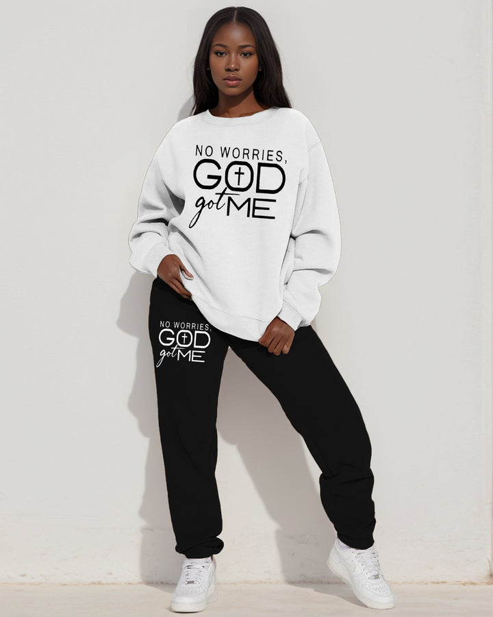 Letter Pattern Sweatshirt Two Pieces Set