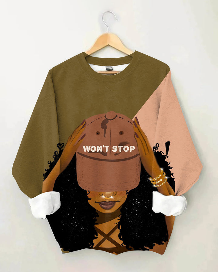 Girls Won't Stop Long Sleeve Sweatshirt