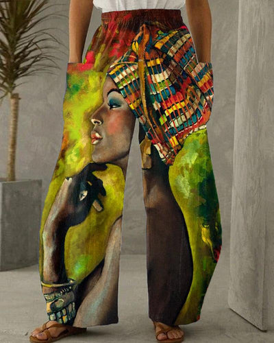 Black Girl June Ethnic Style Printed Women's Pants