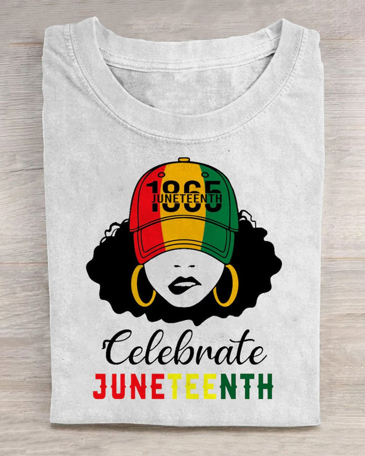 Juneteenth for Me Brown Girl Short Sleeve Tshirt