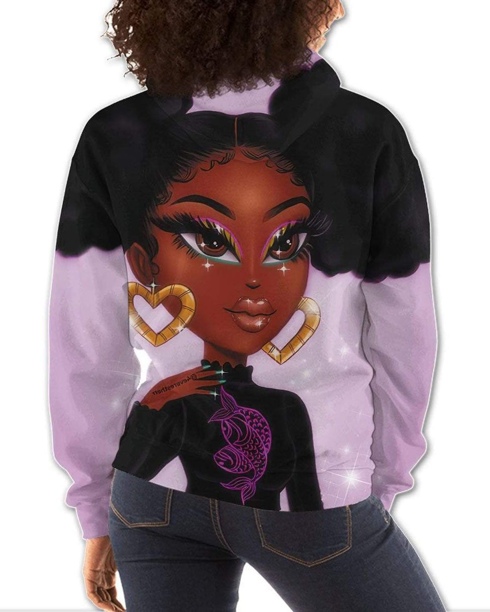 Curly Cartoon Girl Hoodie