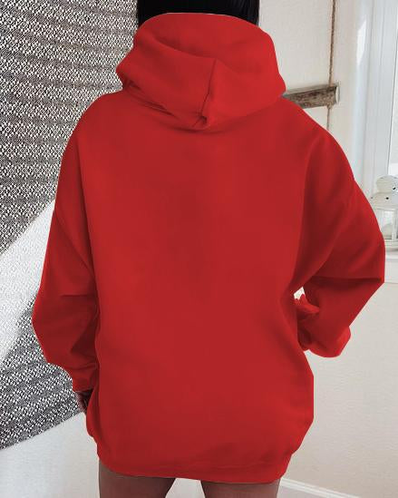 Santa Claus Gift Print Long-sleeved Hoodie