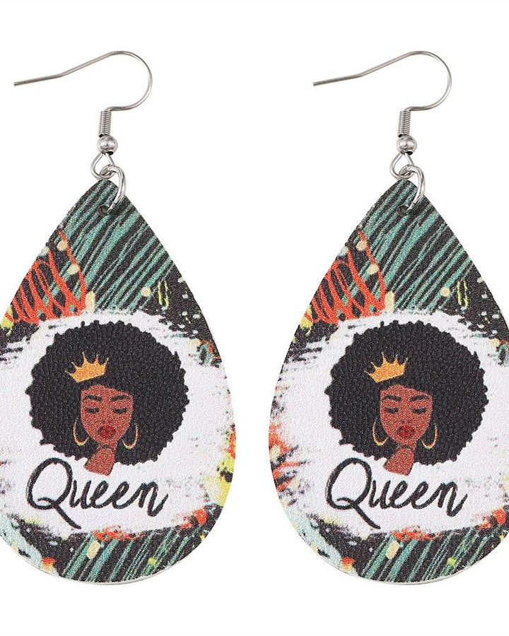 Afro Queen Wooden Earrings