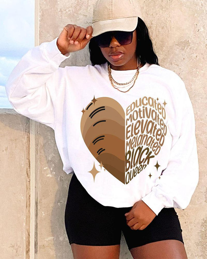 Melanin Long Sleeve Crewneck Sweatshirt