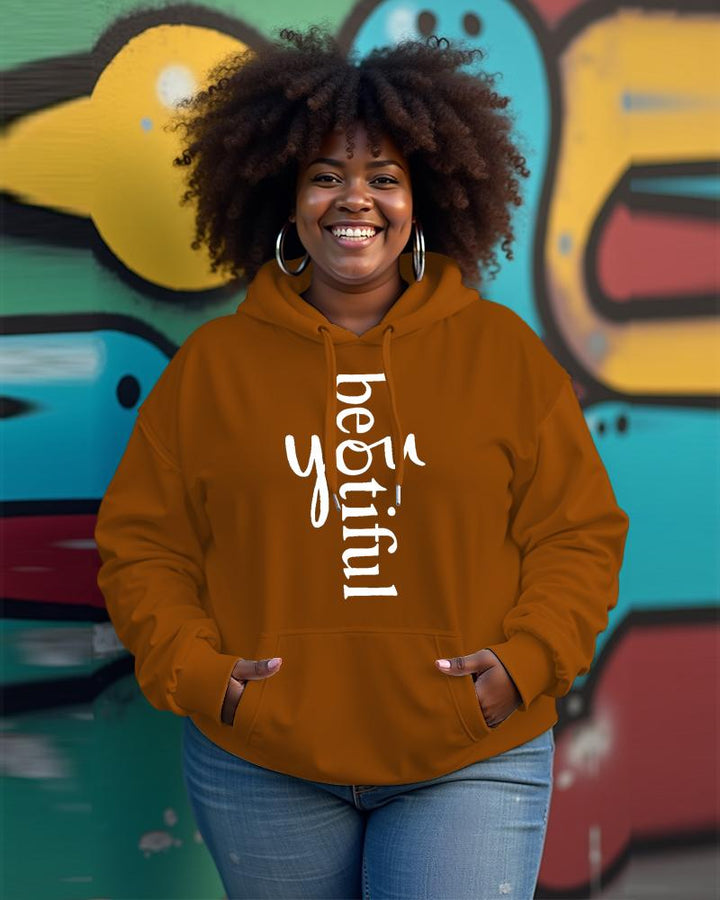 Letter Printing Long-sleeved Hoodie