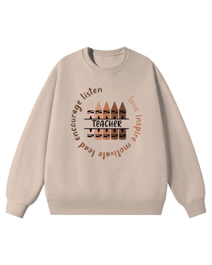 Melanin Crayon Long Sleeve Crewneck Sweatshirt