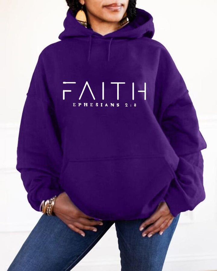 Women's Faith Pocket Long Sleeve Hoodie