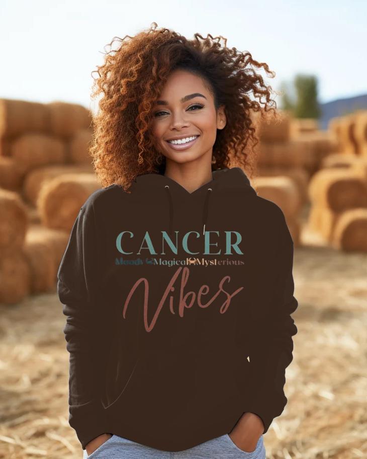 Cancer Vibes Letter Long-sleeved Hoodie