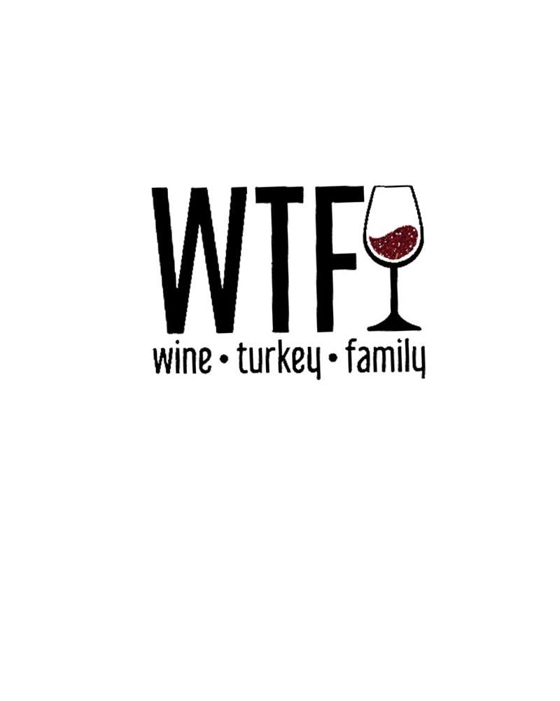 Women's Turtleneck Irregular Thanksgiving Wine Turkey Family Printed Long Sleeve T-Shirt