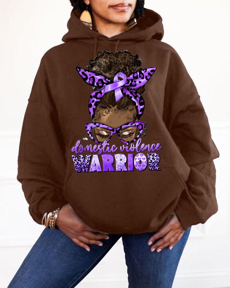 Women's Clothing Domestic Violence Awareness  Hooded Sweatshirt