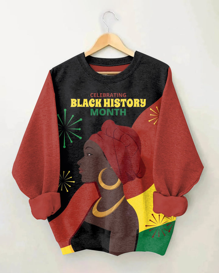 Black History Month African Women Crewneck Sweatshirt