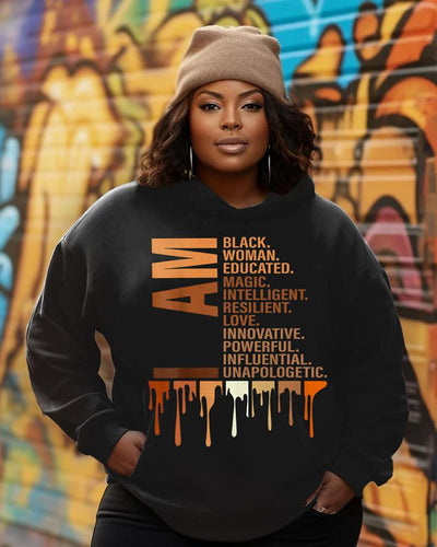 I Am Black Woman Educated Melanin Black History Hoodie