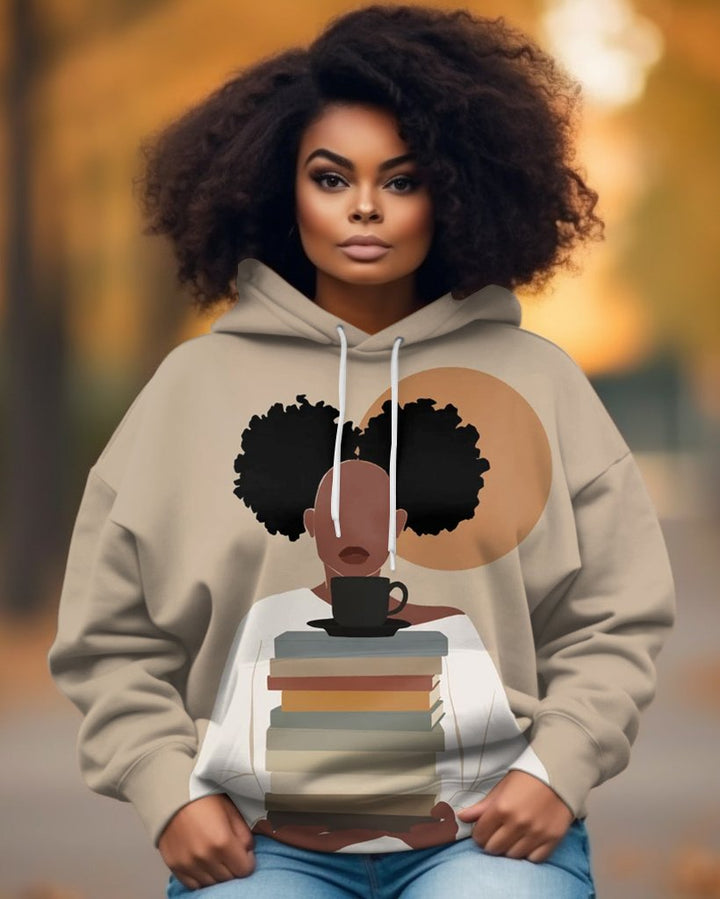 Girl Book Lover Long-sleeved Hoodie