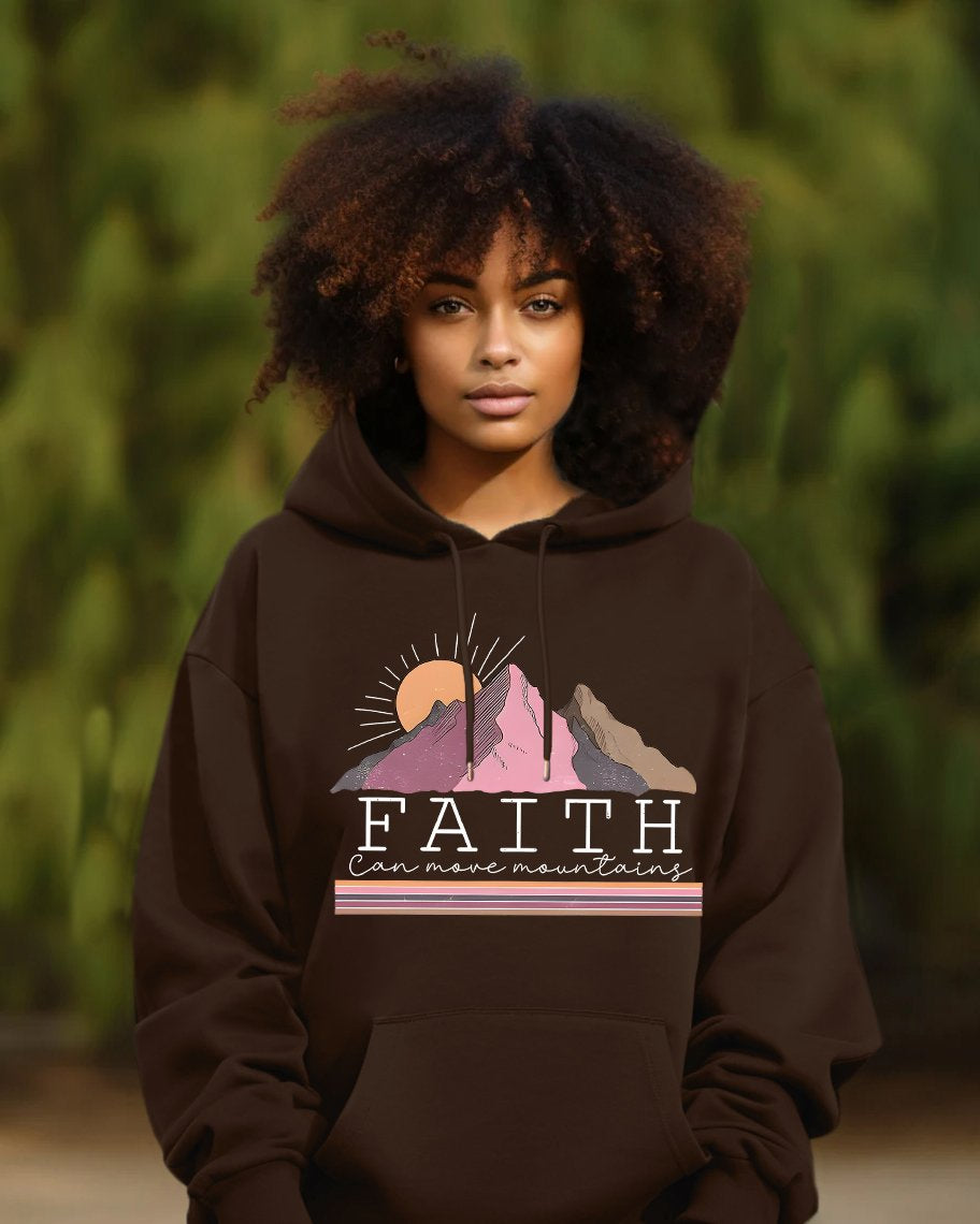 Faith Can Move Mountain Long Sleeve Hoodie