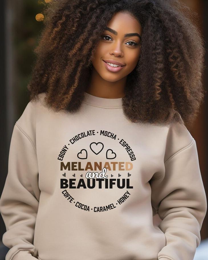 Melanin Beauty Long Sleeve Sweatshirt