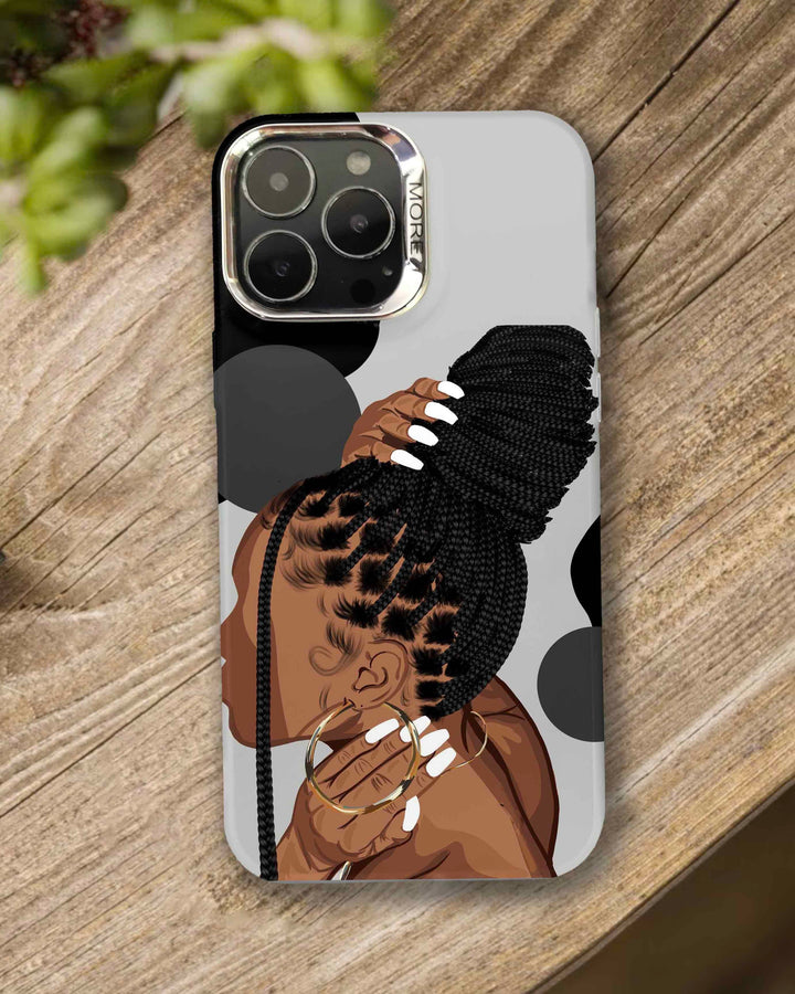 Afro Messy Bun Loc IPhone Case