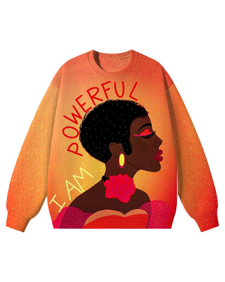 I Am Powerful Long Sleeve Crewneck Sweatshirt