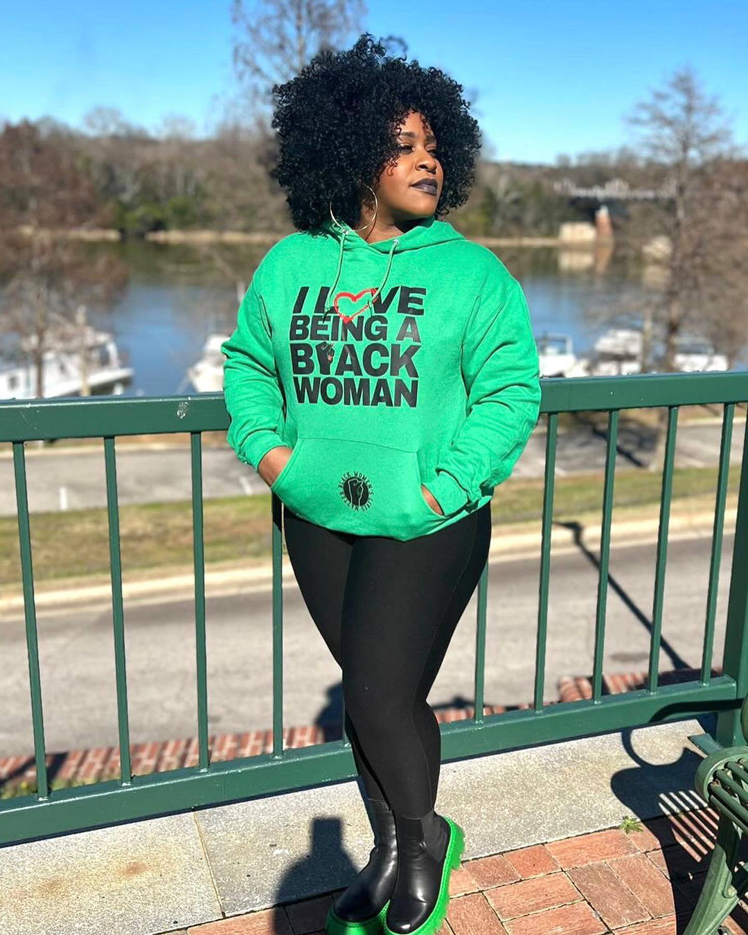 I Love Being a Black Woman Long Sleeves Hoodie