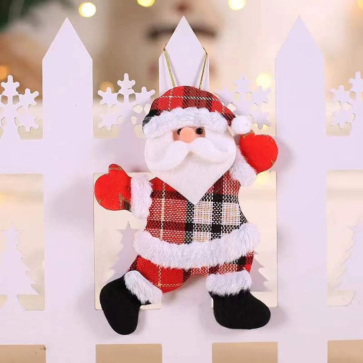 Christmas Decorations Fabric Small Doll Pendant Dancing Old Man Snowman Doll Small Pendant