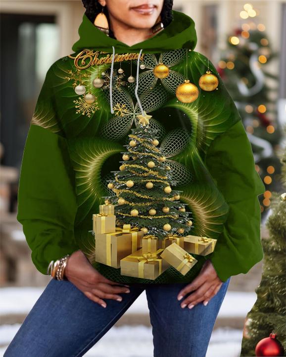 Christmas Beautiful Christmas Tree Long-sleeved Hoodie