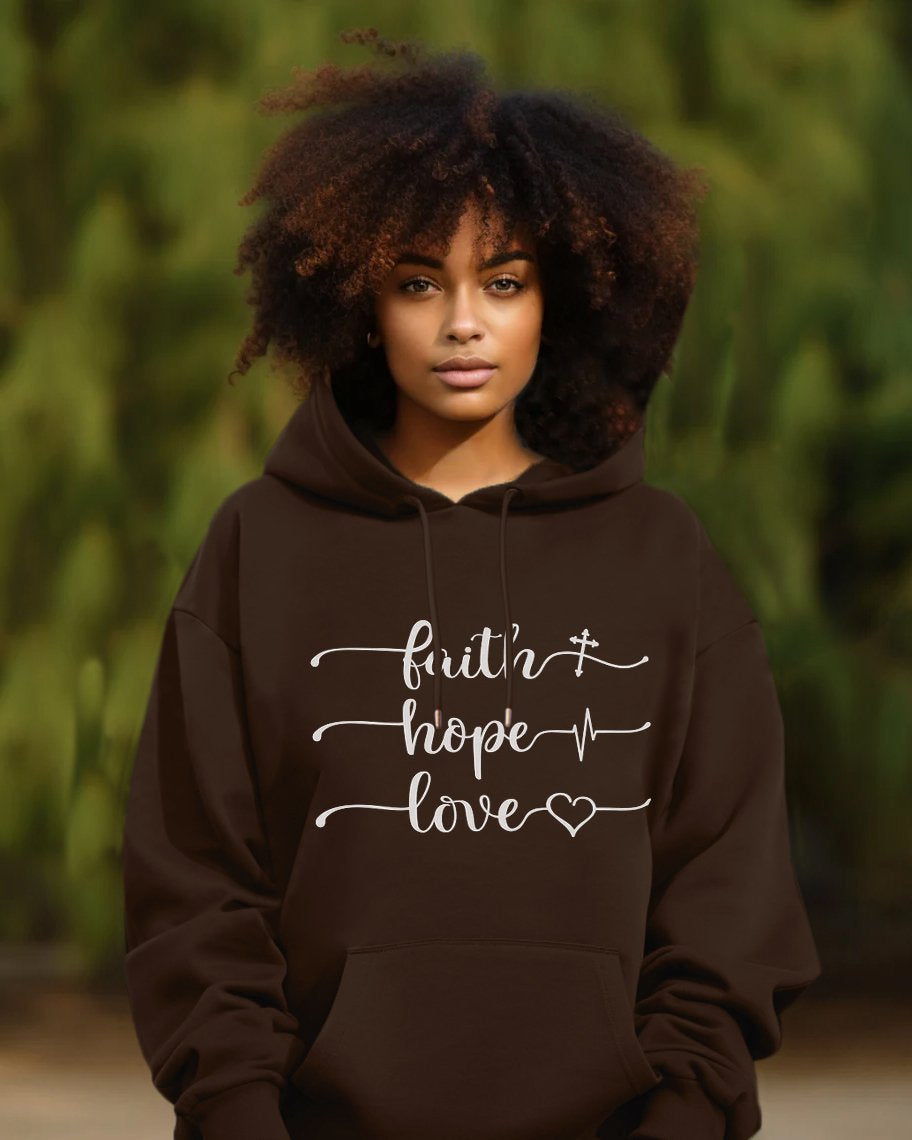 Faith Hope Love Long Sleeve Hoodie